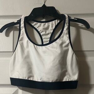Old Navy White and Black Trim Sports Bra